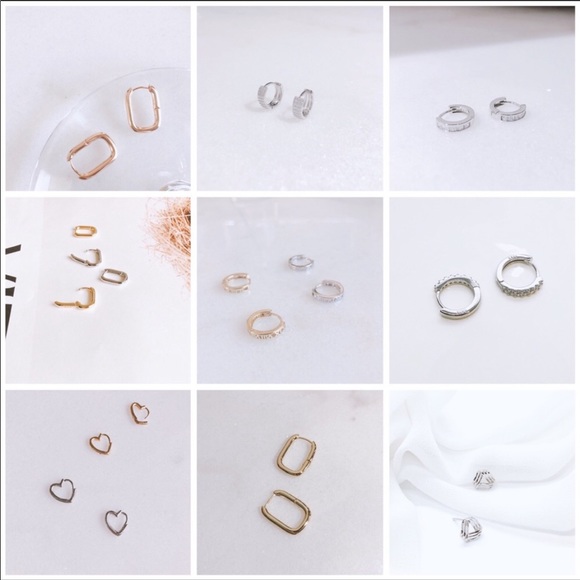 S925 Silver twisted Wavy Hoop Earrings - Picture 8 of 12